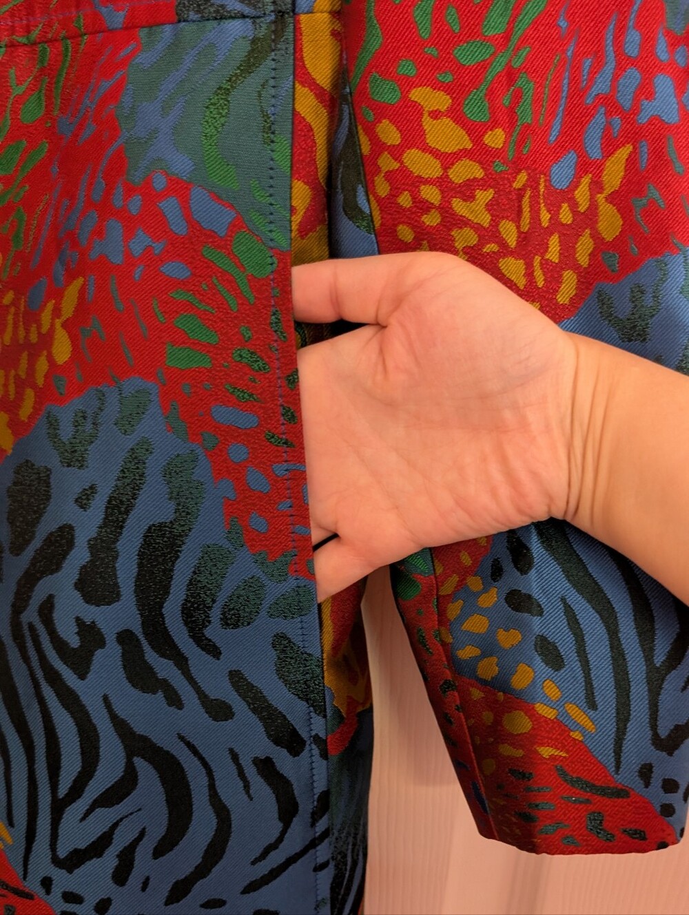 Anne Klein Bright Animal Print Coat - Picture 6 of 7